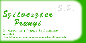 szilveszter prunyi business card